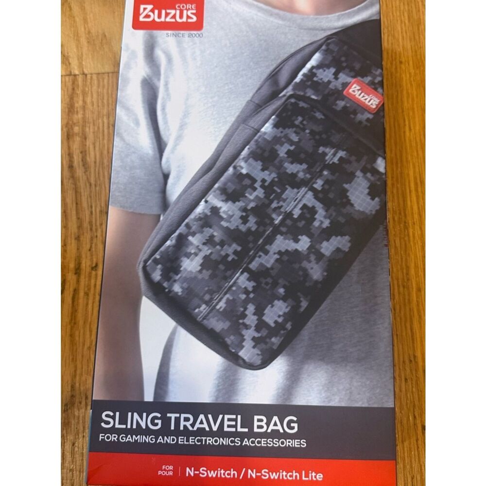 Men's camo sling travel bag for gaming Nintendo switch